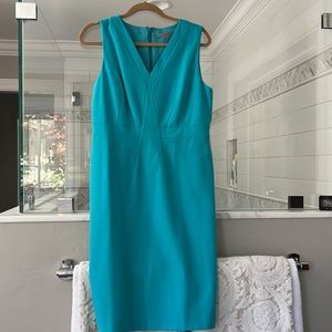 Fitted with seams and soft stretchy fabric, sheath dress